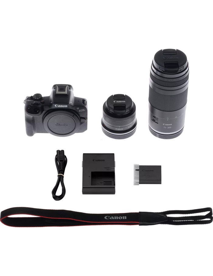 CANON EOS R50 BLACK+RF-S 18-45 + RF 75-300 - GARANZIA CANON ITALIA