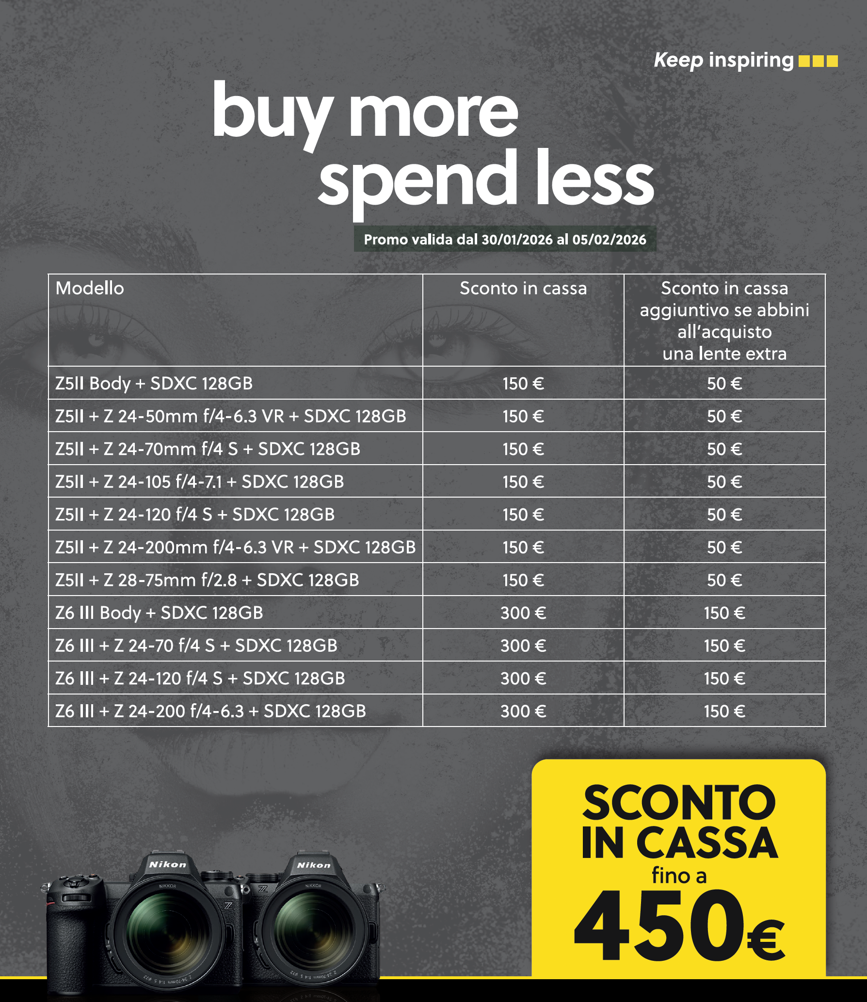 Nikon Buy more spend less promozione ufficiale