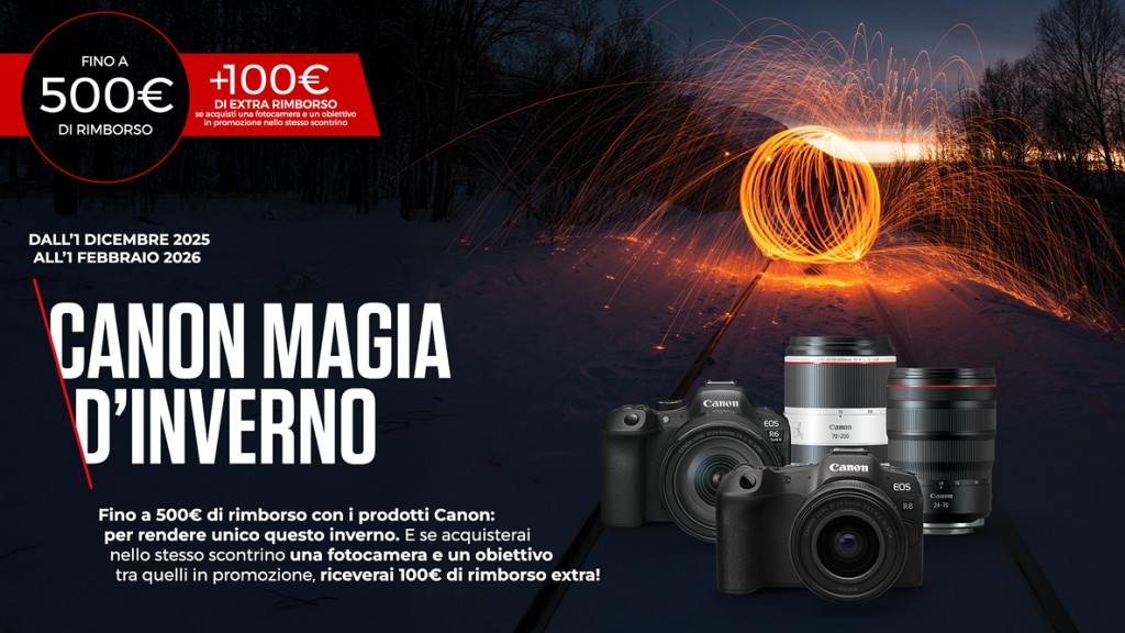 Cashback Canon in corso – Rimborso su fotocamere e obiettivi Canon